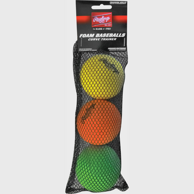 New Rawlings Curve Trainer Balls 3pk 11855-tnrcurvetrain