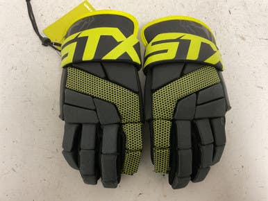 Used Stx Stallion 100 Lacrosse Gloves Mens Black And Yellow 13" 11855-s000199764