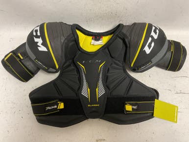 Used Ccm Tacks Classic Junior Shoulder Pads Black And Yellow Lg 11855-s000199778