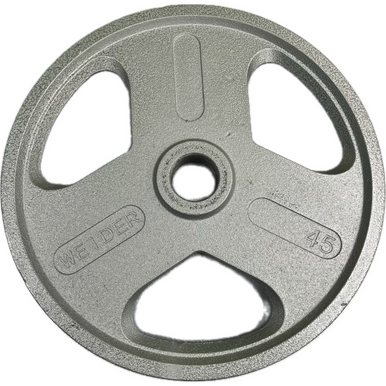 Used Weider Olympic Plate Silver 45 Lb 11855-s000200137