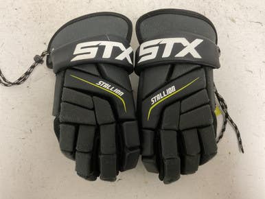 Used Stx Stallion 200 Lacrosse Gloves Mens Black And Neon Green Sm 11855-s000200163