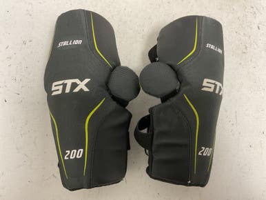 Used Stx Stallion 200 Lacrosse Arm Pads Guards Black And Neon Green Sm 11855-s000200164