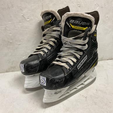 Used Bauer Supreme M1 Junior Hockey Skate White Black Yellow Junior 02 11855-s000200222