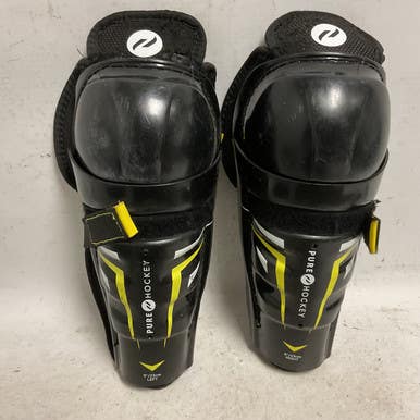 Used Pure Youth Hockey Shin Guards Black 9" 11855-s000200678