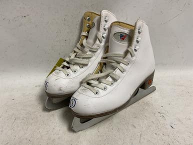 Used Riedell 10w Girls Figure Skate White Junior 03 11855-s000200765