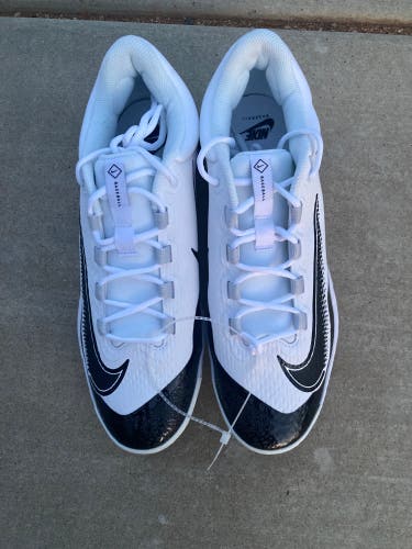 White Men's Size M 12.5 (W 13.5) Adult Nike Nike alpha huarache elite 4 Low Top Metal (New)