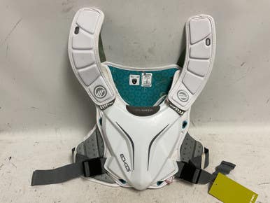 Used Maverik Ekg Speed Lacrosse Shoulder Pads White And Grey Lg 11855-s000200766