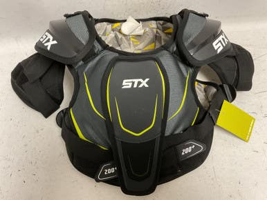 Used Stx Stallion 200+ Lacrosse Shoulder Pads Black Lg 11855-s000201549