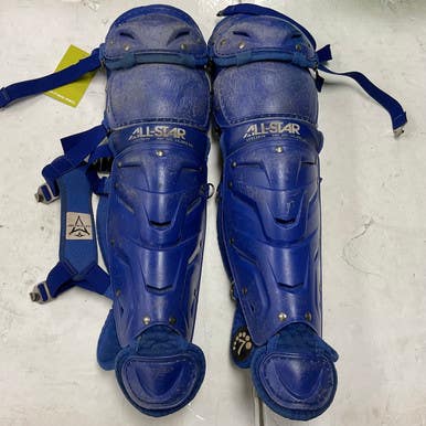 Used All-star Lg912s7x Catchers Leg Guards Royal Blue Intermed 11855-s000201637