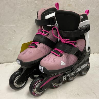 Used Rollerblade Microblade 2-5 Junior Rec Fitness Skates Pink Adjustable 11855-s000201656
