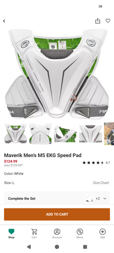 Maverik M5 EKG Speed Shoulder Pads- LG