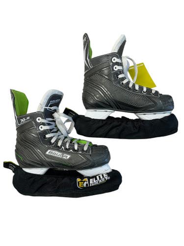 Used Bauer Xls Junior Hockey Skate Grey And Lime Junior 03 11835-s000205746