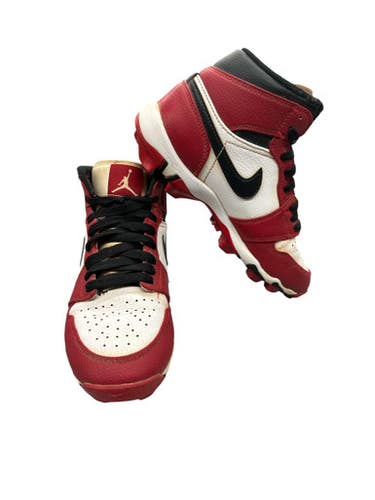 Used Nike Air Jordan High Bb Sb Cleats White Black Red Junior 04.5 11835-s000206992