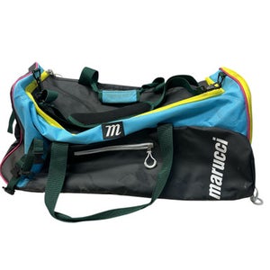 Used Marucci Pro Utility Duffel Bb Sb Player Carry Bag Black And Carolina Blue 11835-s000208553