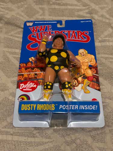 Dusty Rhodes WWE Mattel Superstars LJN Wave 1 Action Figure Blue Card