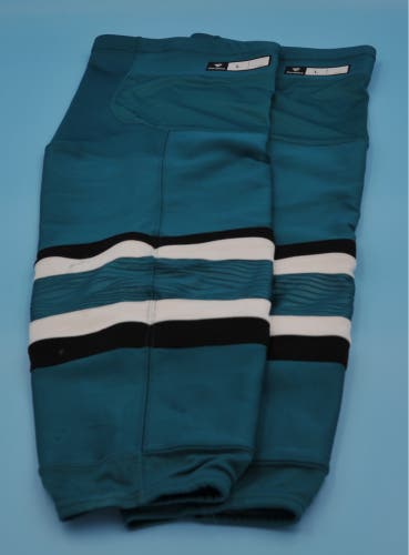Fanatics San Jose Sharks game-used Teal Evolve socks size L