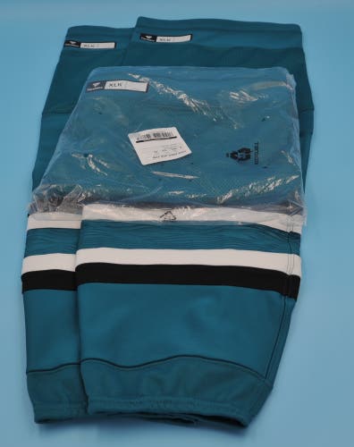 New Fanatics San Jose Sharks game-issued Teal Evolve socks size XLK