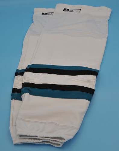 Fanatics San Jose Sharks game-used White Evolve socks size XLK