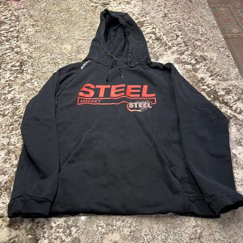 Bauer Chicago steel USHL junior hoodie size large