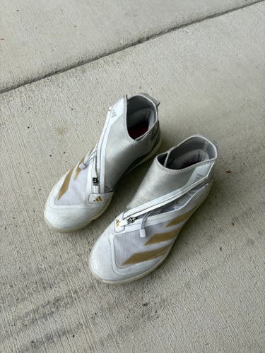 Adidas Adizero Impact FLX Turf Baseball Shoes White Gold Men’s Size 10.5