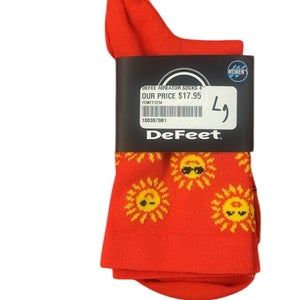 DeFeet Aireator 4" Women's Cycling Socks Sunny Day Poinciana New Large