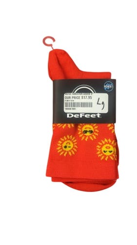 DeFeet Aireator 4" Women's Cycling Socks Sunny Day Poinciana New Large