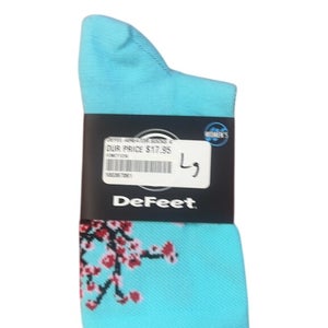DeFeet Aireator Women's 4" Cycling Socks Blossom & Sunny Day NWT Size L