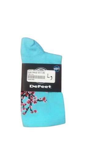 DeFeet Aireator Women's 4" Cycling Socks Blossom & Sunny Day NWT Size L