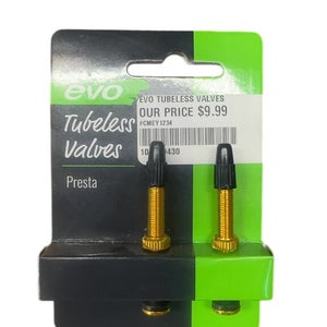 EVO Tubeless Valves Presta Gold New 44mm