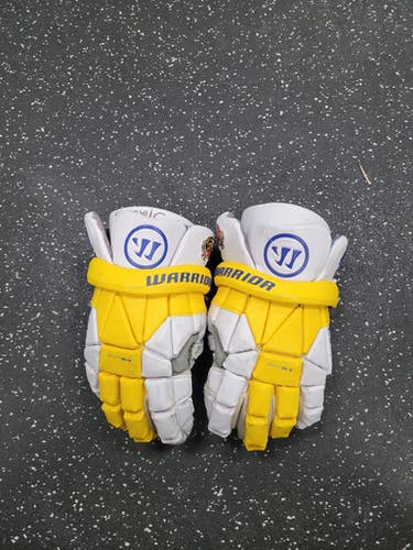 Used Warrior Evo Lacrosse Gloves Mens White 12" 11849-s000039661