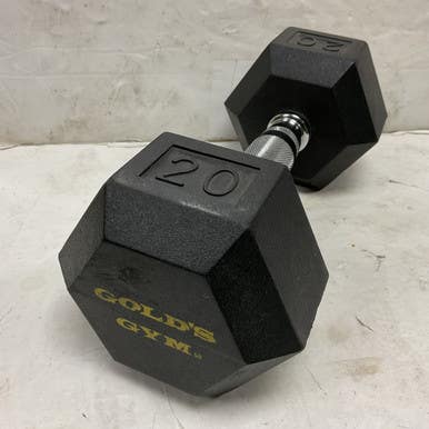 Used Golds Gym Rubber Hex Dumbbell 20 Lb 11855-s000199923