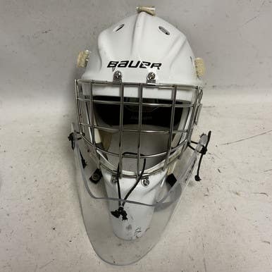 Used Bauer 950 Senior Goalie Helmet Mask White Lg 11855-s000201326