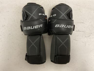 Used Bauer Pro Int Goalie Knee Guards Black 11855-s000197115