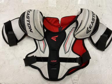 Used Easton Synergy Hsx Youth Shoulder Pads White Black Red Lg 11855-s000197160