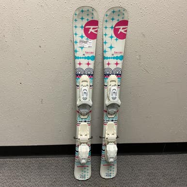 Used Rossignol Terrain Girls Dh Ski Binding White And Pink 92 Cm 11855-s000203191
