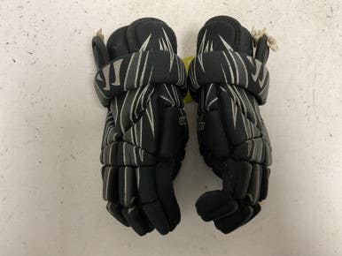 Used Warrior Junior Lacrosse Gloves Black 10" 11855-s000201041