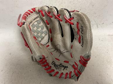 Used Rawlings Mike Trout Mtb95gb Baseball Glove Rh Throw Black And Grey 9 1 2" 11855-s000201050