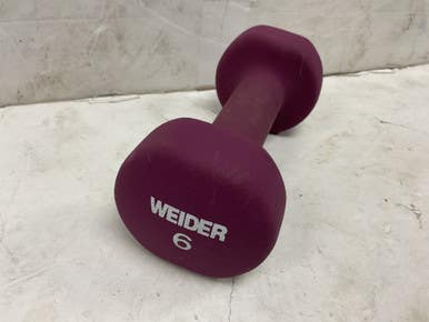 Used Weider Neoprene Hex Dumbbell Maroon 6 Lb 11855-s000204220