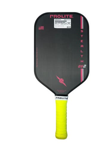 Used Pro-lite Stealth Gs2 14mm Pickleball Racquet Black And Pink 11835-s000204744