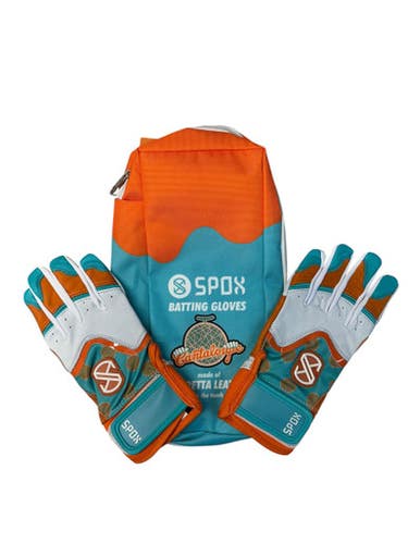 New Cantalope Batting Glove Bb Sb Batting Gloves Orange Lg 11835-s000204835