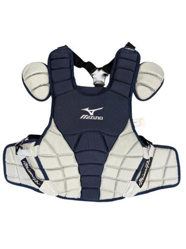 New Mizuno Samurai Adult Catcher’s Chest Protector - Navy And Silver 11835-s000205210