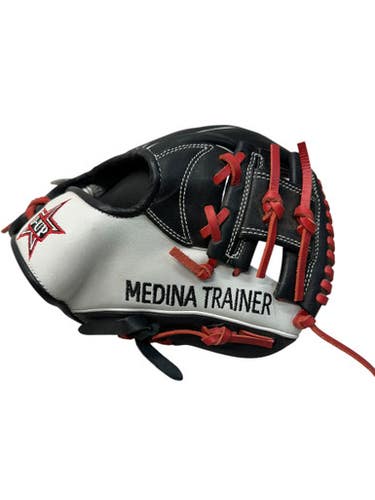 Used D-up Medina 9.5 Training Glove Bb Sb Glove Rh Throw White Black Red 9 1 2" 11835-s000206775