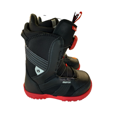 Used Burton Zipline Boys Snowboard Boots Black Junior 04 10299-s000303151