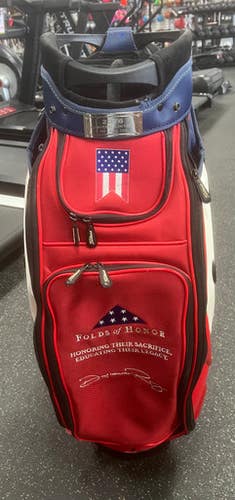 Used Titleist Folds Of Honor Tour Bag Mens Stand Bag Red 11497-s000154576