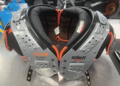Used Schutt Large 42-44 Fb Shoulder Pads Grey Lg 11497-s000157216