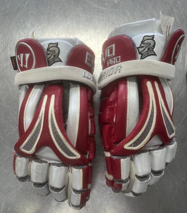 Used Warrior Evo Pro Lacrosse Gloves Mens Maroon Lg 11497-s000155456