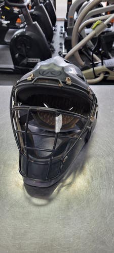 Used Rawlings Adult 7 1 8 To 7 3 4 Catchers Helmet W Mask Black One Size 11497-s000155544
