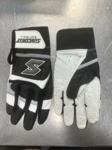 Used Bb Sb Batting Gloves Black Lg 11497-s000154064