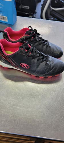 Used Rawlings 9.5 Bb Sb Cleats Pink Senior 9.5 11497-s000157040