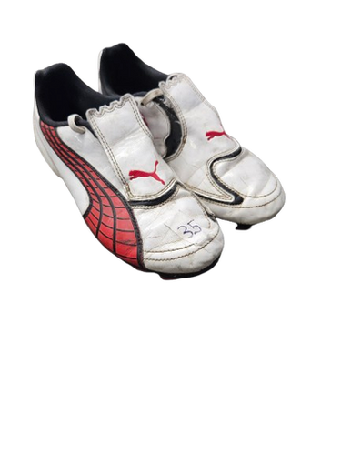 Used Puma Soccer Cleats White Junior 03.5 11769-s000027427